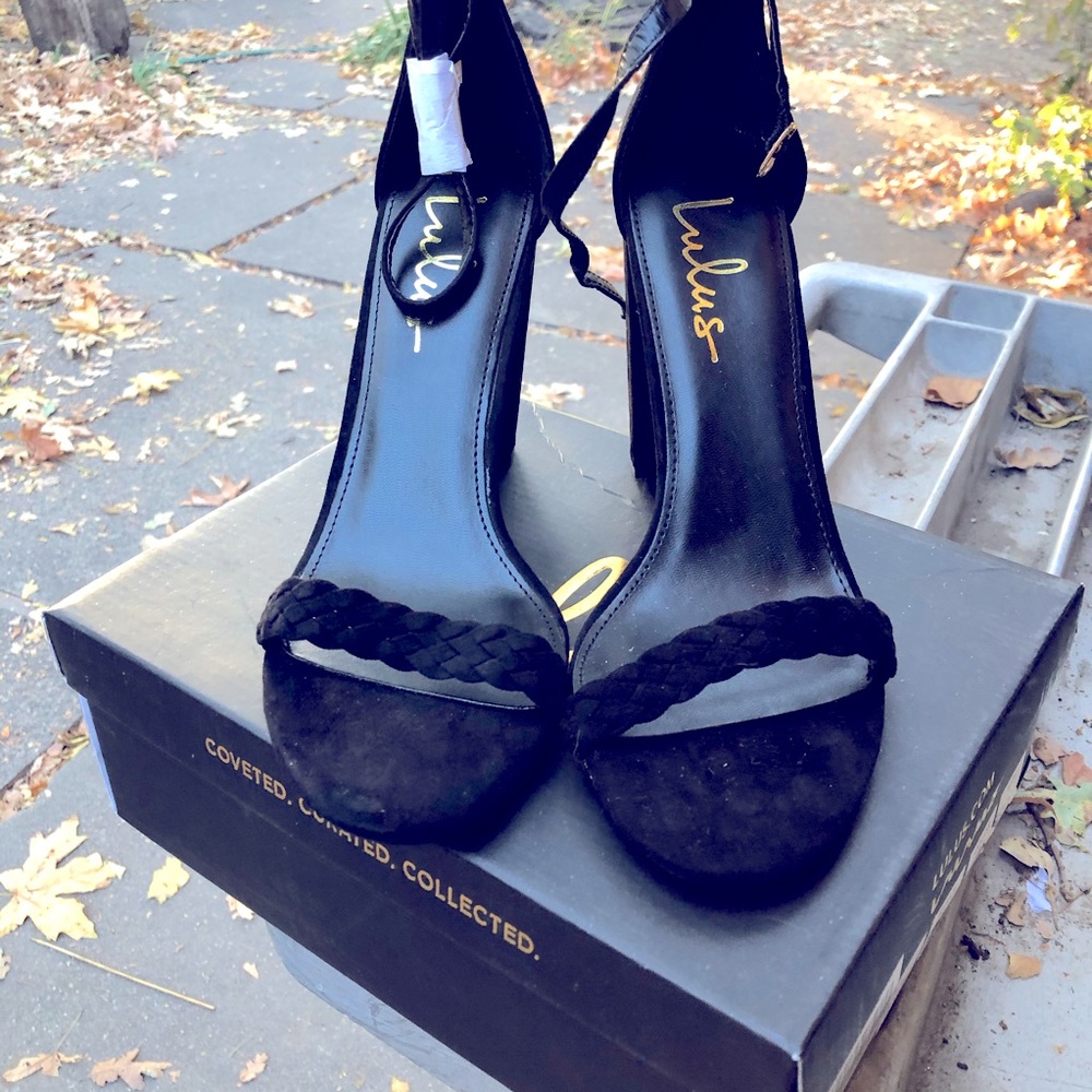 Tailor Braided Black Lulus Heels